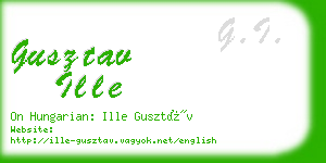 gusztav ille business card